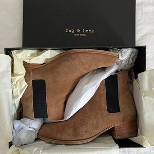 Rag & Bone 10 US 40 EU Walker Boot Suede Chelsea Ankle Bootie Camel Rover Hazel